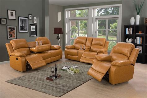 Amazon.com: A Ainehome Sectional Recliner Sofa Set Bonded Leather 3 PCS ...