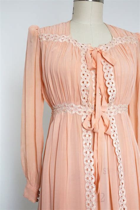 Vintage S Peignoir Set Lingerie M Gem