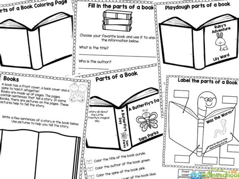 Free Printable Parts Of A Book Worksheets Worksheets Library