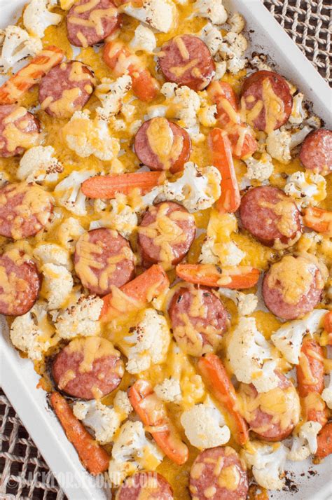 Low Carb Keto Sausage And Veggie Sheet Pan Dinner Back For Seconds