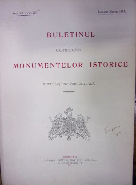 BULETINUL COMISIUNII MONUMENTELOR ISTORICE 1914