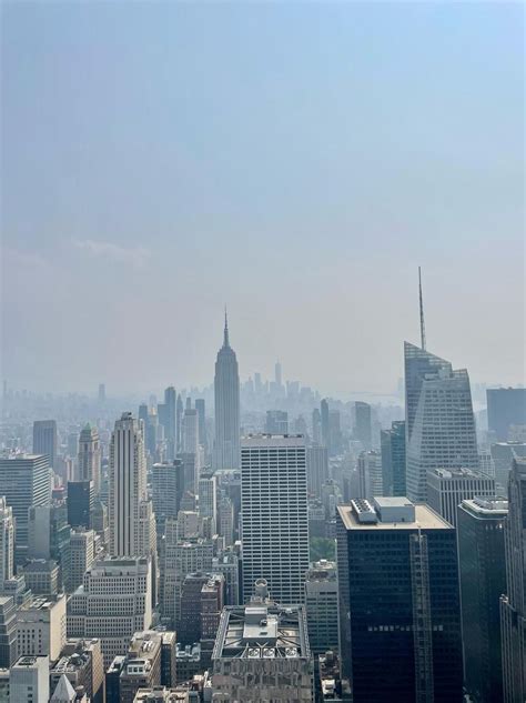 Canadian Wildfire Smoke Creates Hazy Sky Over Central Park