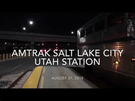 Usa Station Westbound Amtrak California Zephyr At Salt Lake City