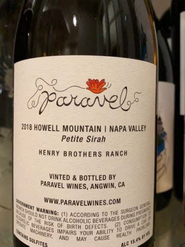 Paravel Henry Brothers Ranch Petite Sirah Vivino Australia