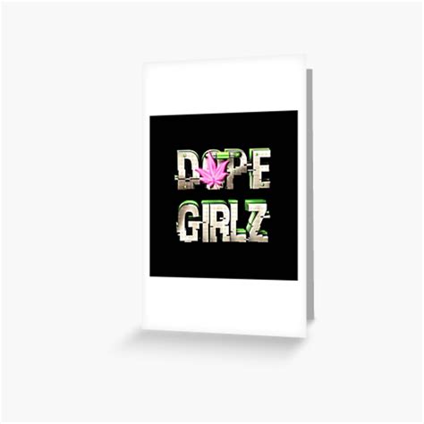 Dope Girlz Elegant Green D Metallic Gold Cannabis Leaf Text With Pink