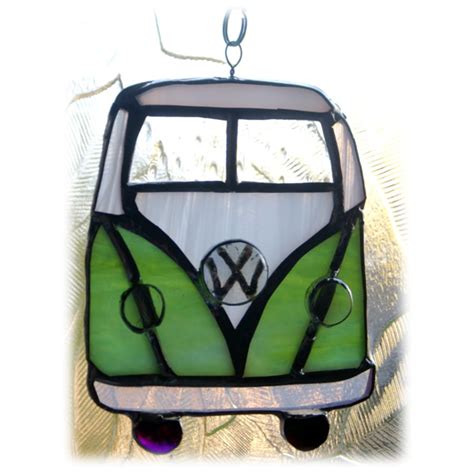 Vw Campervan Suncatcher Stained Glass Green Man Folksy