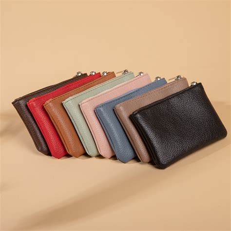 Ruhuadgb Women Wallet Portable Mini Short Lychee Pattern Faux Leather