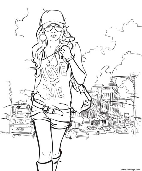 Coloriage Fille 10 Ans Ado Tshirt Love Me Dessin Fille à Imprimer