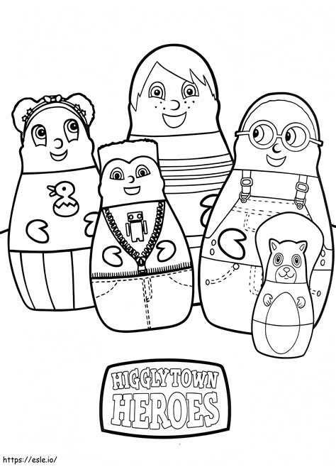 Higglytown Heroes Characters coloring page