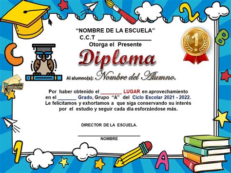 Paquete De 50 Diplomas De Graduación Editables Power Point