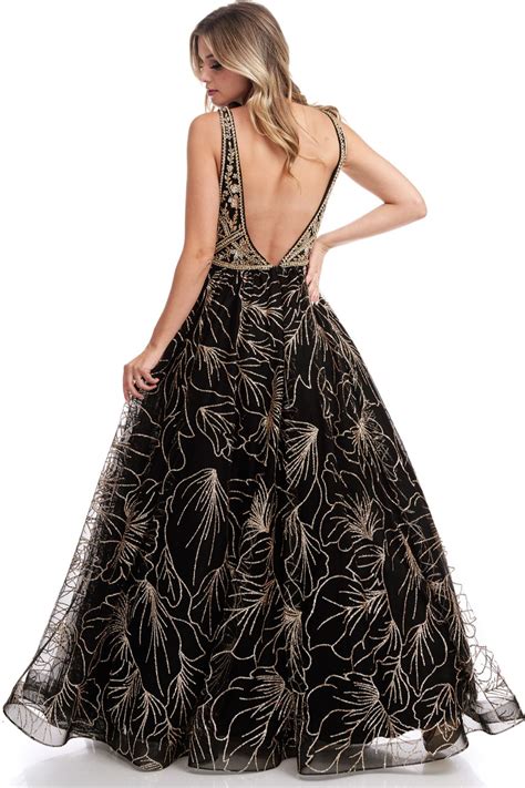 Black Gold Gatsby Gown Shangri La