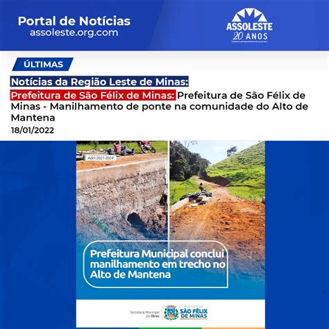 Prefeitura De São Félix De Minas Manilhamento De Ponte Na Comunidade