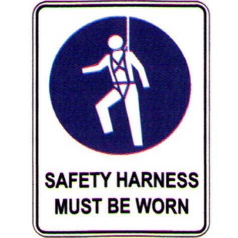 Mandatory Sign Safety Harness Must Be Worn B Protected