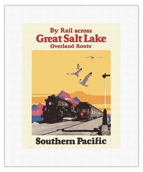 Great Salt Lake Utah Overland Route By Rail Southern Pacific