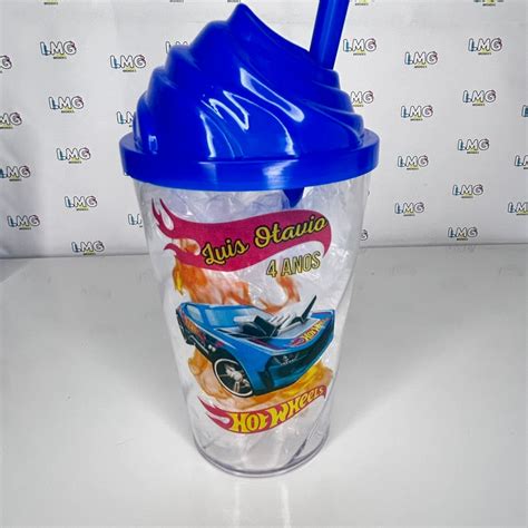 Copo Twister 300ml Aniversário Personalizado Hot Wh3els Elo7
