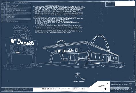 Blueprint for first McDonald's in Gary, IN (1961) : r/Indiana