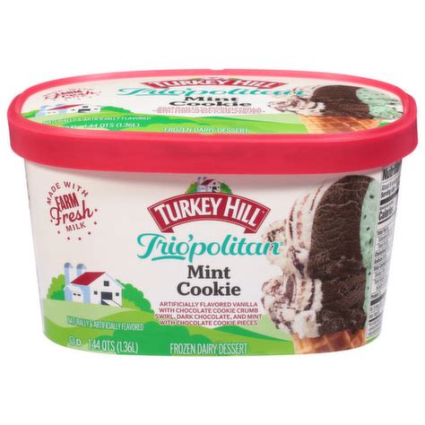 Turkey Hill Frozen Dairy Dessert Mint Cookie