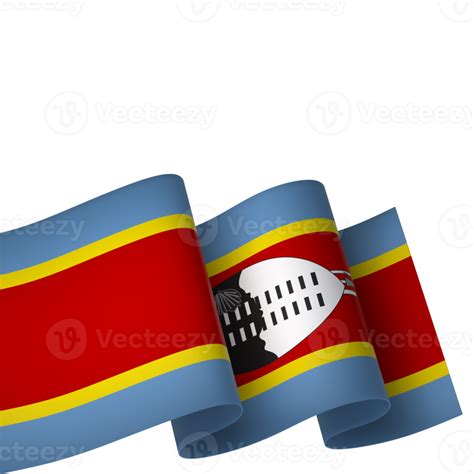 Eswatini Flag Element Design National Independence Day Banner Ribbon