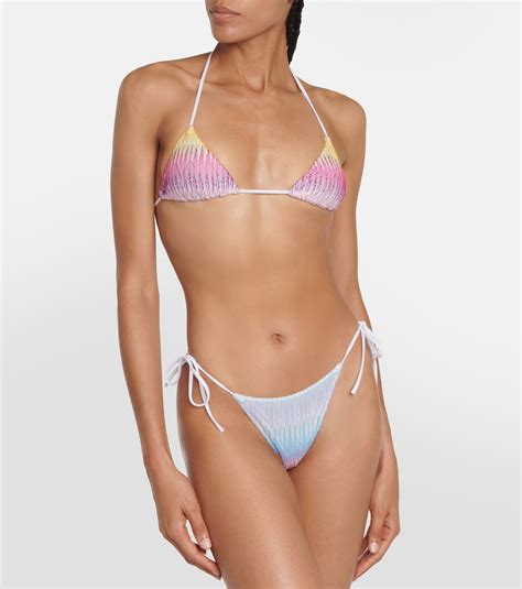 Zig Zag Knit Triangle Bikini In Multicoloured Missoni Mare Mytheresa