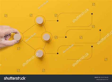 Business Process Workflow Automation Flowchart Hand Stock Photo