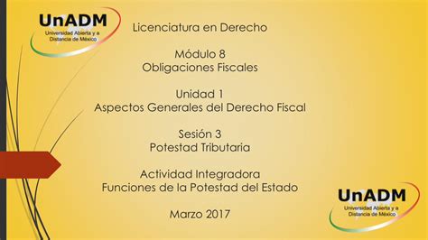 PDF Licenciatura en Derecho Módulo 8 Obligaciones Fiscales PDF