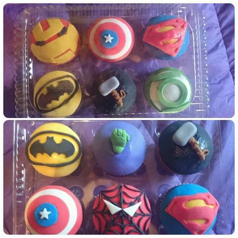 Cupcakes De Super Heroes Batman Capitan America Spiderman Superman