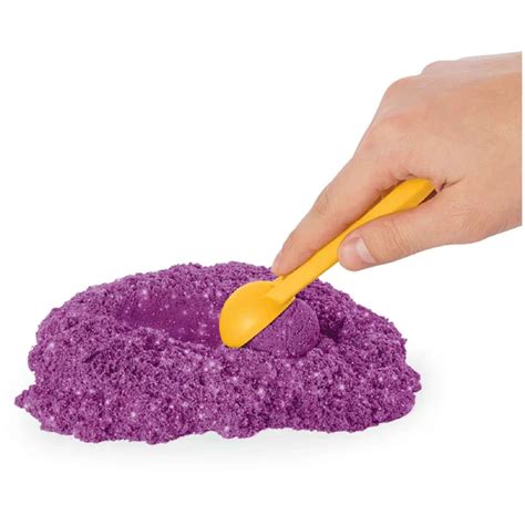 Kinetic Sand Shimmer Piasek Kinetyczny Zestaw Brokatowy Fioletowy