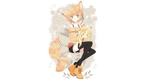 1067076 Nekomimi Anime Anime Girls Cat Girl Cartoon Thigh Highs