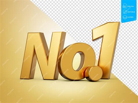 Premium PSD | Golden No 1 Number One Text Isolated On Golden Background ...