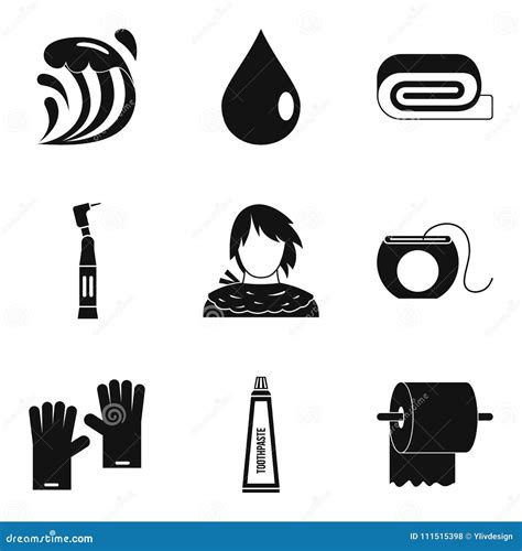 Sanitation Icons Set Simple Style Stock Vector Illustration Of Body