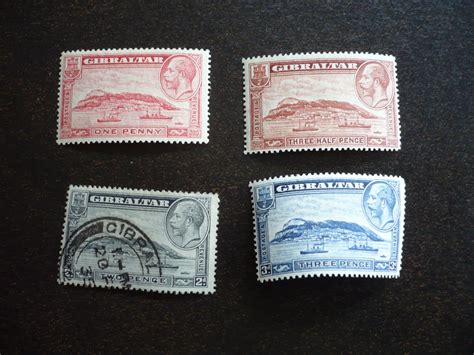 Stamps Gibraltar Scott Mint Hinged Used Set Of Stamps