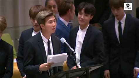 What S Your Name Speak Yourself Rm Bts Speech At Un Global