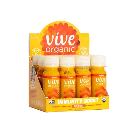 Vive Organic Immunity Boost Wellness Shot 2 Fl Oz 12 Ct