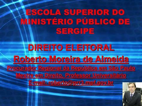 PPT ESCOLA SUPERIOR DO MINISTÉRIO PÚBLICO DE SERGIPE PowerPoint