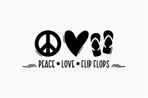 Peace Love Flip Flops Graphic By Berridesign · Creative Fabrica