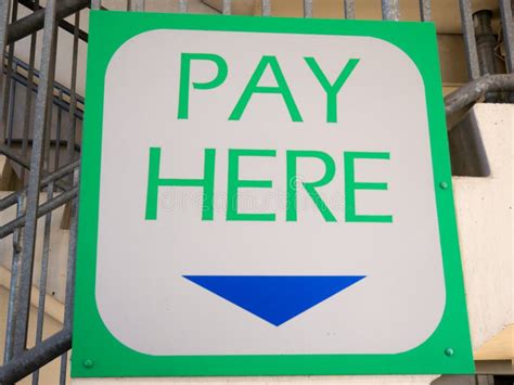 Please Pay Here Stock Image Image Of Parking Money 14727541