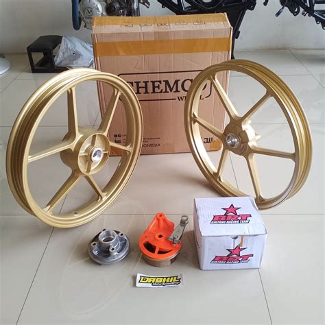 Velg Brt Gold Plus Panel Kampas Rem Dan Napgir Palang Set Depan