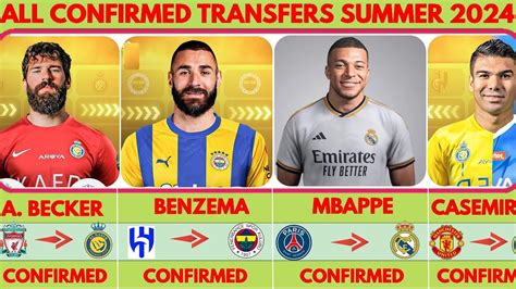 ALL LATEST CONFIRMED TRANSFERS SUMMER 2024 MBAPPE To Real Madrid