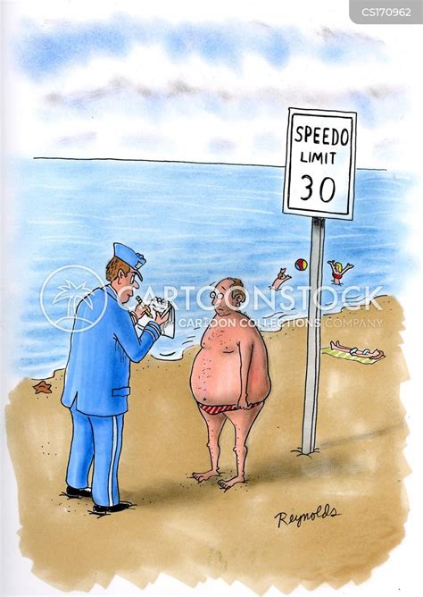 Cartoon Fat Man In Speedo