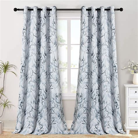 Mysky Home Curtains Inches Long For Living Room Darkening Curtains