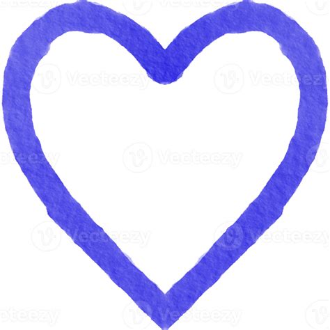 Blue Watercolor Clip Art Heart Png Illustration Paper Texture 25036994 Png