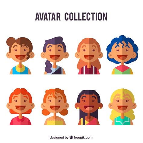 Free Vector Flat Collection Of Female Avatars