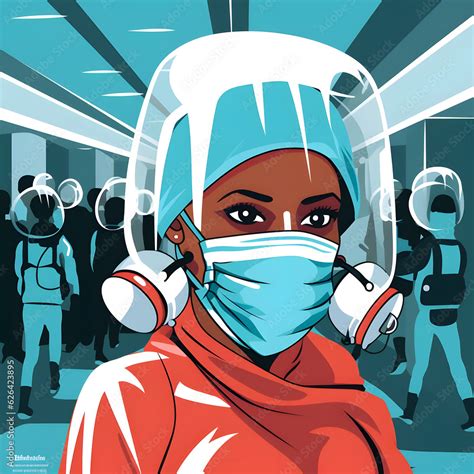 Clipart Of A Nurse Participating In A Disaster Preparedness Drill At