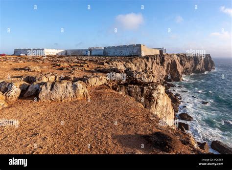 Fortaleza De Sagres Sagres Fortress Sagres Algarve Portugal Stock