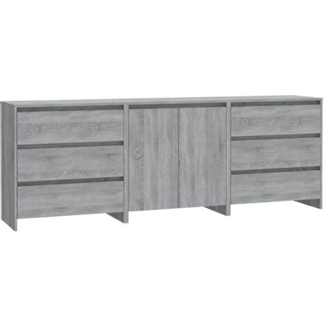 Maison Exclusive Tlg Sideboard Grau Sonoma Holzwerkstoff