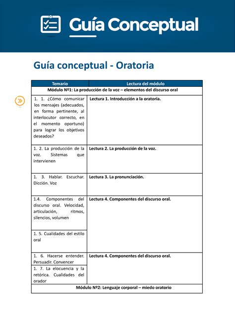 Guia conceptual Oratoria Abogacía 2021 Guía conceptual Oratoria