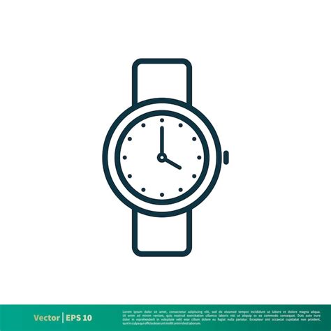 Premium Vector Wrist Watch Icon Vector Logo Template Illustration