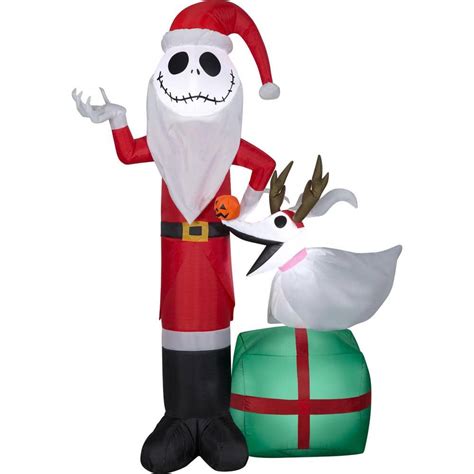 Disney 5 Ft Jack Skellington And Zero Holiday Inflatable 22GM17716