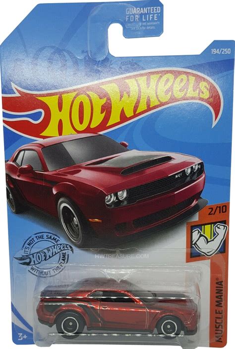 18 Dodge Challenger SRT Demon Hot Wheels 2019 Super Treasure Hunt