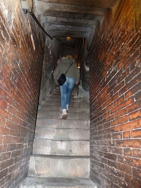 Climbing The Stairs To The Top Of Florence Cathedral Of Santa Maria Del